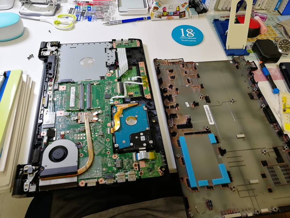 分解したPCのサムネイル